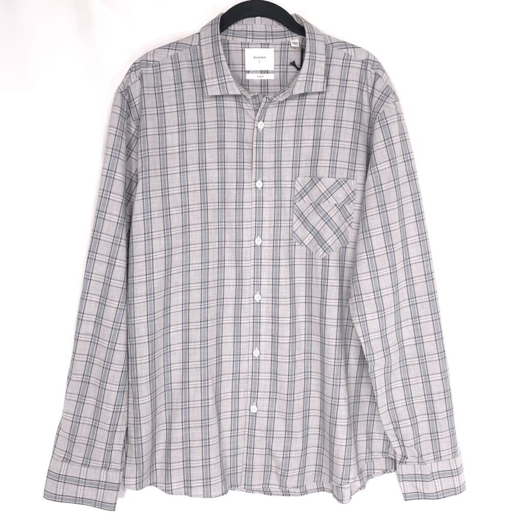 BILLY REID New Men's Shirt XL Standard Melange Plaid Check John T Gray 102-1930